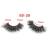 25mm 5D Cross Thick Mink Hair False Eyelashes #34-36