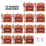 12 Color Gold Wood Matte Lipliner (Including Pencil Sharpener)
