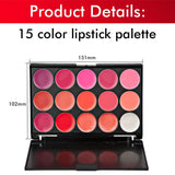 15 Color Lipstick Palette