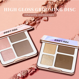 2 Styles Quad Makeup Palette, Highlighter Contour Brightening Concealer