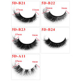 10 Pairs Of 5d Chemical Fiber Eyelashes Fluffy And Messy