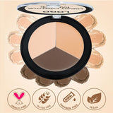 Long-lasting Waterproof Three-color Contouring Cream