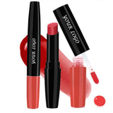 Double-ended 2-in-1 Non-stick Cup Solid Lipstick Liquid Lip Gloss Lip Glaze