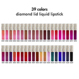 51 colors No-stick matte diamond lid liquid lipstick(#01-#30)
