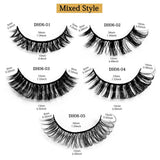 10 pairs of false eyelashes thick/curly/soft