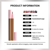 6 Color Matte Durable Liquid Lipliner