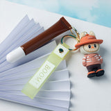 6 Colors Fruity Peptide Lipstick Labubu Keychain Charm