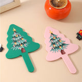 6 Color Christmas Tree-shaped Handheld Mirror