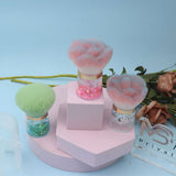 3 Color Extra-large Round-handled Nail Powder Brush/Blush Brush