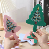6 Color Christmas Tree-shaped Handheld Mirror