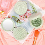 2-in-1 Folding Airbag Comb And Mirror