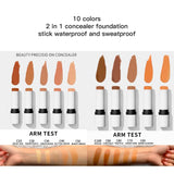 10 Colors 2 In 1 Concealer Foundation Stick Waterproof And Sweatproof