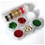 4 Colors Christmas Themed Glitter Patches