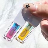 Two-color botanical fruit transparent lip oil