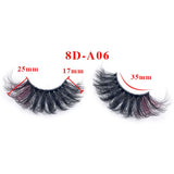 8D Eye End Colorful Fried Hair Thick Exaggerated False Eyelashes