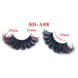 8D Eye End Colorful Fried Hair Thick Exaggerated False Eyelashes