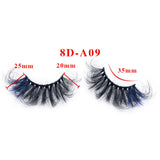 8D Eye End Colorful Fried Hair Thick Exaggerated False Eyelashes