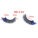 Colorful Imitation Mink Hair 18mm Fried Hair False Eyelashes