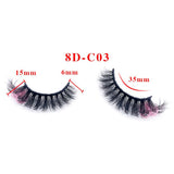 Colorful Imitation Mink Hair 18mm Fried Hair False Eyelashes