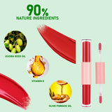 12 Colors 2 In 1 Moisturizing Mirror Lip Glaze Matte Non-stick Liquid Lipstick