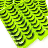 10 Pairs Of 5d Chemical Fiber Eyelashes Fluffy And Messy