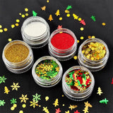 4 Colors Christmas Themed Glitter Patches