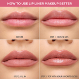 12 Color Gold Wood Matte Lipliner (Including Pencil Sharpener)