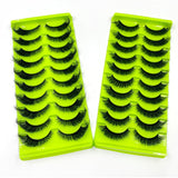 10 Pairs Of 5d Chemical Fiber Eyelashes Fluffy And Messy