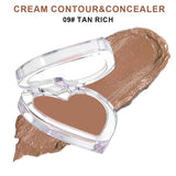 28-shade Heart-shaped Contour Cream/Concealer