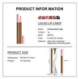 6 Color Matte Durable Liquid Lipliner