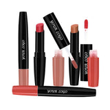 Double-ended 2-in-1 Non-stick Cup Solid Lipstick Liquid Lip Gloss Lip Glaze