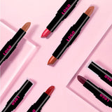 12 Colors 2 In 1 Double-headed Non-stick Cup Lipstick Moisturizing Non-fading Lipstick