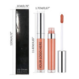 20 colors silver cap round tube moisturizing lip gloss