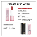 12 Color Pink Round Tube Long-lasting And Non Fading Matte Lipstick