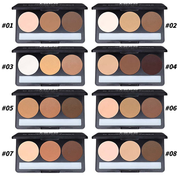 3-color Matte Waterproof Contour Powder – MSmakeupoem.com