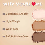 3-color Matte Waterproof Contour Powder