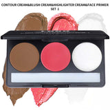 3-color Cream Formula: Highlighter/Blush/Contouring