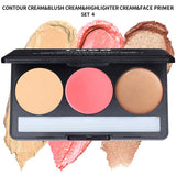 3-color Cream Formula: Highlighter/Blush/Contouring