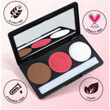 3-color Cream Formula: Highlighter/Blush/Contouring