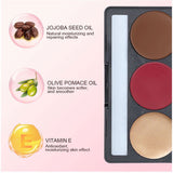 3-color Cream Formula: Highlighter/Blush/Contouring