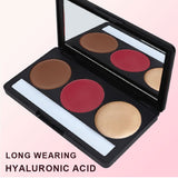 3-color Cream Formula: Highlighter/Blush/Contouring