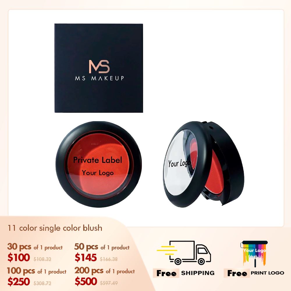 11 Color Single Color Blush【30-50-100-200PCS Free Shipping & Free Print Logo】