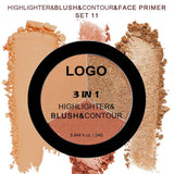 18-shade 3-in-1 Highlighter/Blush/Contouring