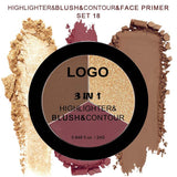 18-shade 3-in-1 Highlighter/Blush/Contouring