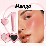 Fruit-flavored Lip Gloss & Color-changing Blush Cream Set
