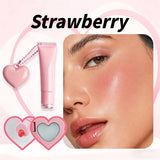 Fruit-flavored Lip Gloss & Color-changing Blush Cream Set