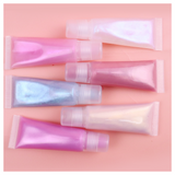 6 Colors Holographic squeeze tube Lip Glosses（50pcs free shipping）