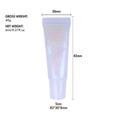 6 Colors Holographic squeeze tube Lip Glosses（50pcs free shipping）