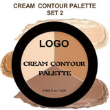 Long-lasting Waterproof Three-color Contouring Cream