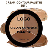 Long-lasting Waterproof Three-color Contouring Cream